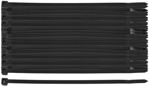 NEO TOOLS Nylon Kabelbinder Schwarz Set 100 Stück 150 mm x 4.8 mm - Stark Kabelbinder mit 40 kg Zugfestigkeit - UV-Beständig - Innen- und Außenbereich Verwendet - Wetterfest - Verschiedene Größen