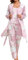 Bunanphy Women's Lounge Set Pajama Pjs Cami Crop Top Pant Cardigan Loungewear Sleepwear Belted Robe #A Pink Large