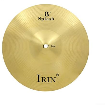 Zoegneer Piatti per batteria da 20,3 cm, 10, 12, 14, 16 pollici, in ottone, per percussioni Splash Crash, Hi-Hat, per principianti e professionisti (20,3 cm)