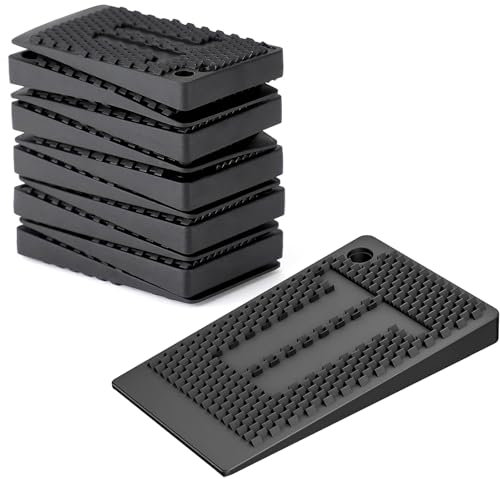 10 PCS Plastic Wedges, Levelling Feet Shims, Glazing Packers Spacers, Non-Slip Flexible Levelers Pads Rubber Feet for Furniture, Table feet, Chairs, Cabinets