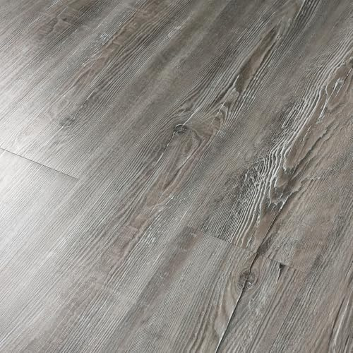 Livelynine PVC Bodenbelag Selbstklebend Eiche Grau 90x15CM Vinylboden Selbstklebend Holzoptik Grau Laminatboden für Küche Badezimmer Klebefliesen Boden Wohnzimmer Bodenfliesen Selbstklebende, 18 Stück