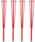GODFSAHG Möbelbeine Schwarz/Weiß/Rot/Silber, DIY-Stützfüße, Tischbein, Computertisch, Esstisch, Tischbeinhöhe 71,5 cm, Stuhlbeinzubehör (4er-Pack)/Rot