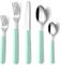 BEWOS Juego de cubiertos de 30 piezas, servicio para 6, juegos de cubiertos de cocina, juego de tenedores, cuchillos y cucharas negros, cubiertos de acero inoxidable para el hogar y fiestas