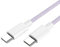 iCatchy For Motorola Moto G05 / Moto G15 / Moto E15 Nylon Braided USB Type C Cable, Male to Micro USB Cord, 5A Supercharge, Fast Charging Cable Lead Data Transfer Charger Power Cord Lead (Purple)