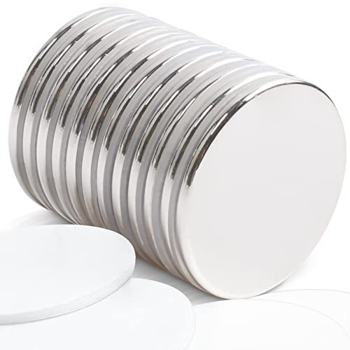 12 Stück Neodym Magnete Extra Stark 30x2mm Magnete Selbstklebend Stark,Magneten Stark für Magnettafel, Kühlschrankmagnete, Whiteboard, Fotos, Seltenerdmagnete mit doppelseitigem Klebstoff