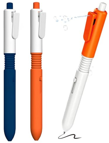 EIHI 2 Stück Streich Artikel Für Kinder, Wasserstifte für Kinder, Lustige Stifte Für Kinder, Kreatives Stift Wasserspielzeug, Witz Spritzstift Drücken Sie Zum Sprühen Von Wasser