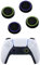 Crazy Diy - Tapas de agarre para el pulgar para PS4, PS5, Xbox Switch Pro Switch 2, 4 piezas de silicona con puntos y diseño tachonado para mando de joystick, color morado y amarillo