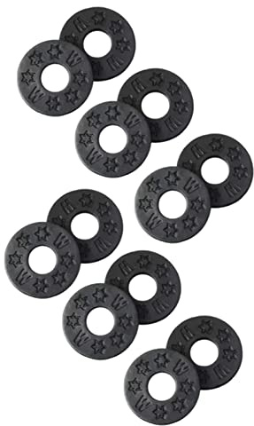 Rutschfeste Gitarrengurt Unterlegscheiben Set, 12-teilig, für DIY-Reparatur | Schiebe-Installation ohne Werkzeug, Gummimaterial für sicheren Halt, schützt Gurtknöpfe vor Abnutzung
