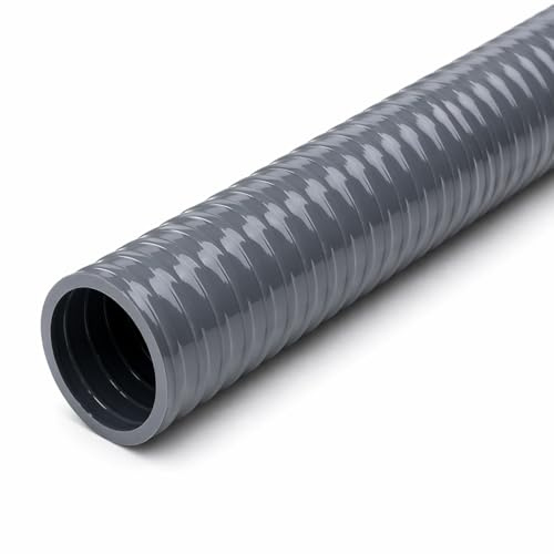 Galyon - Tubería PVC Flexible Reforzada con Espiral – Barra 1,5 m | Ø 32mm 40mm 50mm | Tubo Drenaje Piscina, Aire Acondicionado, Desagüe | Manguera PVC Industrial Alta Resistencia (32 mm)