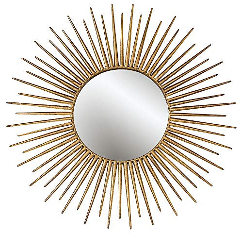Boltze Wand Objekt Spiegel Schlaf ESS Zimmer Antik Sonnen Kunst Design Dekoration Gold 8239200