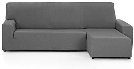 Martina Home - Sofabezug für Chaise Longue, Modell Túnez, Stoff, Grau, 3-Sitzer, Tres Plazas