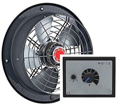 250mm Ventilador industrial con 500W Regulador de Velocidad Ventilación Extractor Helicoidal Helicoidales Ventiladores ventiladore industriales extractores aspiracion mura pared ventana