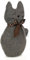 Nicola Spring Jasper The Cat Door Stop - 16 x 25cm - Grey - Pack of 1 - Indoor Vintage Interior Decorative Weighted Door Stopper Animal Doorstop for Home, Office Doors