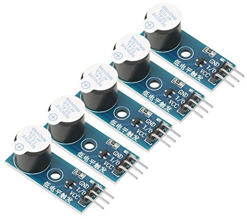 Akozon 5 Stücke DC 3,3 V-5 V Aktive Summer Modul Beep Alarm Sensor Modul für Ardinuo Elektronische Spielzeug Alarmierungsgeräte Timer