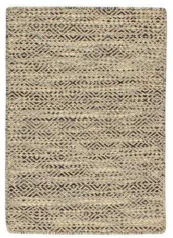 Lifetex.eu Teppich Poshti Modern ca. 60 x 90 cm Blau handgewebt Schurwolle Modern hochwertiger Teppich