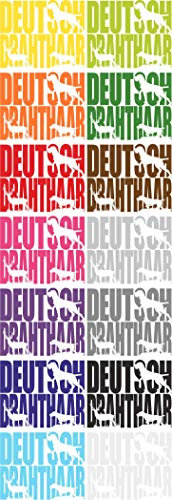 Aufkleber Schriftzug Deutsch Drahthaar