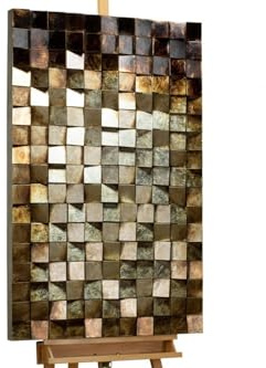 KunstLoft Wandbild 3D 'Lied der Felsen' 104x62x8,5cm handgefertigt