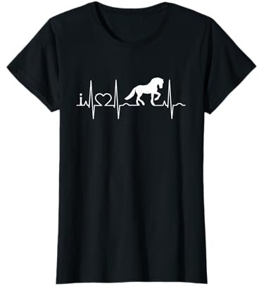 Battito Cardiaco Cavalli & Equitazione Per Donne E Ragazza Maglietta