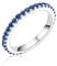 AINUOSHI Verlobungsring Runder Zirkonia 1,4 mm Blau Eternity Band Hochzeit 925 Sterling Silber Ring für Damen Herren
