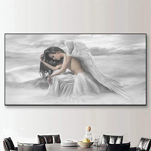 SHUIYAZI Diamond Painting Kinder Erwachsene, 5D Engel Diamant Painting DIY Diamond Painting Vollbohrer Diamant Malerei Stickerei Kits für Home Wand Décor-Square drill, 80x220cm