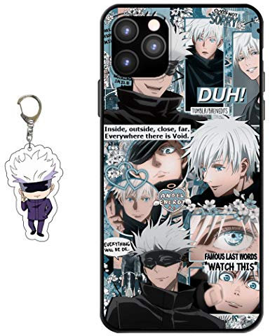 Staremeplz Compatible with iPhone 12 Pro Max Case Anime Design [With Figure Keychain], Soft Silicone Flexible TPU Animation Phone Case for iPhone 12 Pro Max