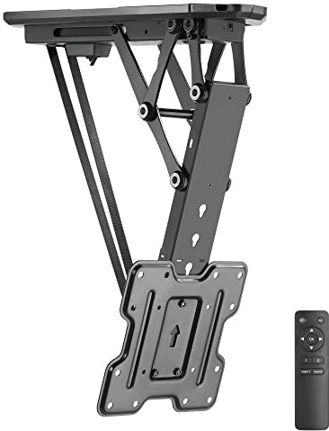RICOO TV Deckenhalterung elektrisch klappbar für 32-43 Zoll, Universal TV Halterung Decke SE0522, Fernsehhalterung, TV Lift, Deckenhalterung für Fernseher bis 30 kg mit max. VESA 200x200 mm