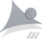 VOUNOT Toldo Vela de Sombra Triangular 5x5x5m, Toldo Parasol Terraza Protección Rayos UV Impermeable, para Exterior, Jardín, Patio, Gris