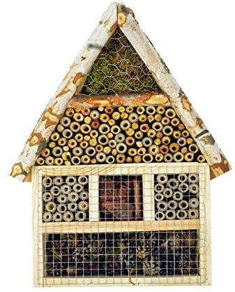 Dixiestore Insektenhaus | Insektenhotel für Fluginsekten 05.2 XXL Bienenhaus | Natürliches und praktisches Hotel für Insekten | Observation der Fluginsekten, Hilfe gegen Schädlinge