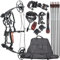 AMEYXGS Bogenschießen Compoundbogen Kits für Erwachsene 50-75LBS Jagdbogen Sportbogen mit Pfeile und Bogen Zubehör 25-30 340fps Geschwindigkeit Rechts- und Linkshänder (Schwarz)