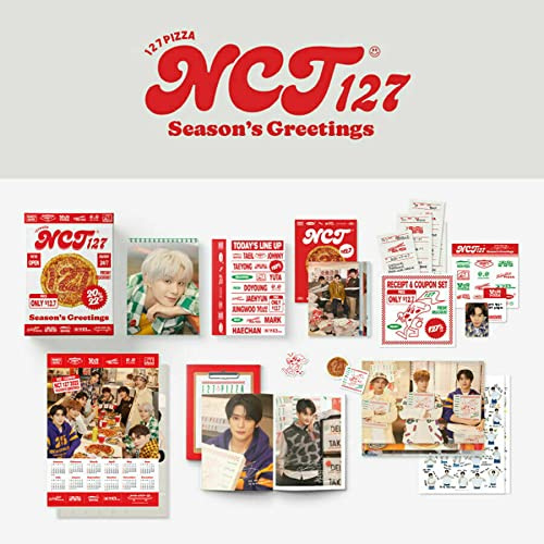 NCT 127 2022 SEASON’S GREETINGS ( Desk Calendar+Hard Cover Diary+Post Card Set+Folded Poster Calendar Set+Sticker Set+A4 Poster Set+Mini Brochure+Receipt & Coupon Set+STORE CARD )