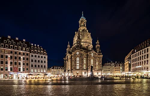 LHJOYSP My First Puzzle 3D Puzzle 1000 Teile Stadtlichterdenkmal in Dresden, Deutschland 75x50cm