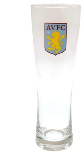 Aston Villa F.C. Tall Beer Glass Official Merchandise, Transparent