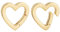 BENECREAT 10 stücke Messing Federringe 18K Vergoldet Herz Karabiner Clip Snap Schlüsselanhänger Schnalle Verschluss Ringe Schnallen DIY Zubehör