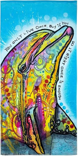 Ailaikei Strandtuch XXL-Badetuch groß 100x200-Giraffe Hund Delfin Katze 3D-Druckmuster-microfaser frottee-Weiches, saugfähiges Handtuch (2,100x200cm)