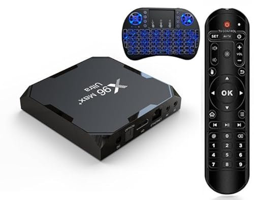 4 GB 64 GB X96 Max Plus Ultra TV Box Android 11 Amlogic S905X4 2.4G 5G Dual Wifi BT4.0 Supporto AV1 H.265 8K HDR Set Top Box con tastiera i8