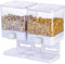Rosenstein & Söhne Müsli Aufbewahrung: Doppel-Spender für Cerealien & Snacks, 33,5 x 30,5 x 16,5 cm, weiß (Müsli Vorratsdose, Spender für, Frischhaltedosen)