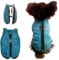 Waterproof XXS Dog Coat Padded Fleece Zip Up Coat Chihuahua Puppy Tiny Toy Clothes Teacup Miniature Tiny Breeds (Teal, XXS)
