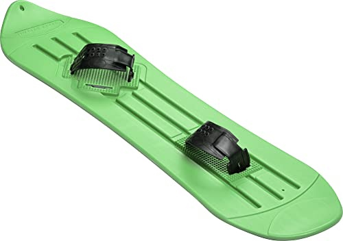 Slippery Racer Tabla de Snowboard para niños con Fijaciones Ajustables para Principiantes, Color Verde