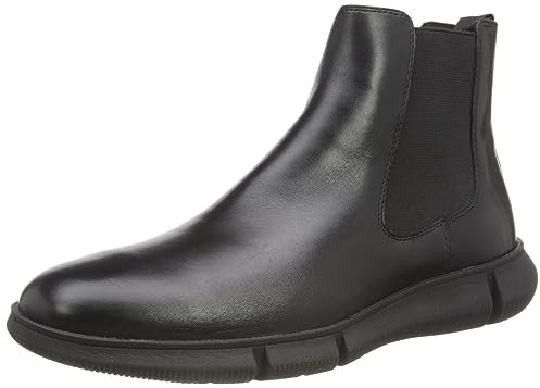 Geox U Adacter F, Stivale alla Caviglia Uomo, Nero, 38 EU