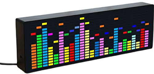 RANRAO Audio Spektrum Analyzer, Musikspektrumanzeige VU Meter RGB Audio Level Display Amp Lifier Board, Led Display Spectrum Analyzer, VU Meter Indikator Analyzer, Musik Spectrum Uhr für Auto, Party