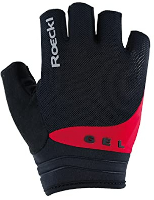Roeckl Sports Fahrradhandschuh ITAMOS 2, High Performance Handschuh, Schwarz/Rot 11.5