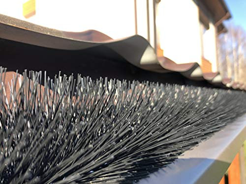 Forega – Spazzola per Grondaia e Pannelli Solari Ø12 cm, 43m (120 cm cadauna), Filo Zincato | Protezione da Foglie e Animali | Con Ganci per Collegamento Facile