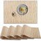 homEdge PVC-Tischsets, 4 Stück rutschfeste, hitzebeständige Tischsets, waschbare Vinyl-Tischsets, 4er-Set, Hellbraun