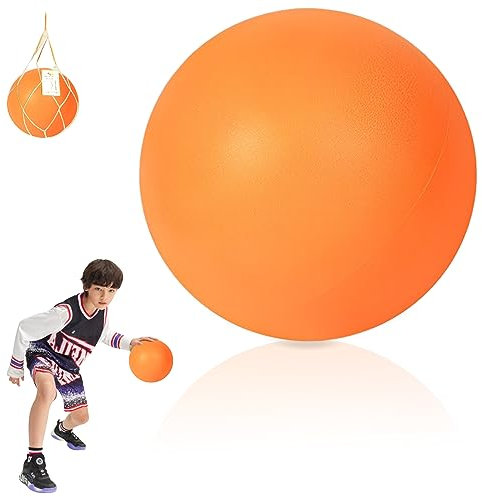GZWY Silent Basketball Uncoated High-Density Foam Ball with Mute, Soft and Elastic Indoor Training Ball Foam Basketball Leiser Ball für Verschiedene Indoor-Aktivitäten (NO.7, Orange)