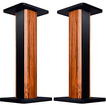 Speaker Stands,2pack Wood 11.4cm/4.48inhc Hollowed Stands for Optional Sand Filling Tuning, for Home Theater Speakers, 2 Stands Included