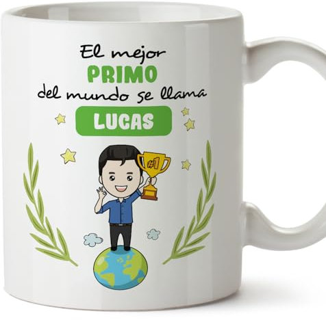 MUGFFINS Tazas Personalizadas para PRIMO - En Español - Eres Mejor del Mundo - 11 oz / 330 ml - Regalo personalizable original y divertido