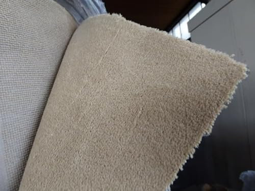 12,90 Euro/m² Teppich Meterware Autoteppich feiner dünner Velourstoff Vließ beige