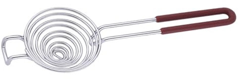 MAGICLULU 1Stk Eiweißabscheider lang Fritteuse aus Edelstahl Küchenspinne Utensil Sieb Eiweiß-Extraktor Filter eier Eigelbteiler Eigelbtrenner heißer Topf Auszieher Ei-Separator Splitter