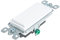 Yardenfun Schalttafel elektrisches Licht wandleuchte Auslauf einpolige an aus 4 Wege einzelner Schuss Kipphebel Dekorative Lichter Dekorateur 15a Joystick Flamm hemmender PC Weiß