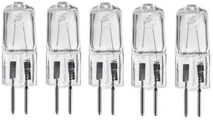 LEDLOCLB 5 Pz GY6.35 Lampadina Alogena 12 V/24 V 50 W 100 W 150 W 200 W 250 W Per Proiettore Microscopio Lampada Alogena Filamento Di Tungsteno Perline Luce Bianca Calda K,Bianco Caldo 2700K,24V-150W
